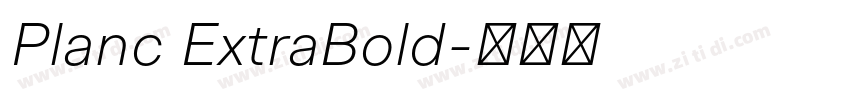 Planc ExtraBold字体转换